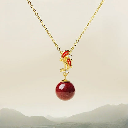 Eastculture Lucky Pisces Cinnabar Necklace - Remove Bad Luck