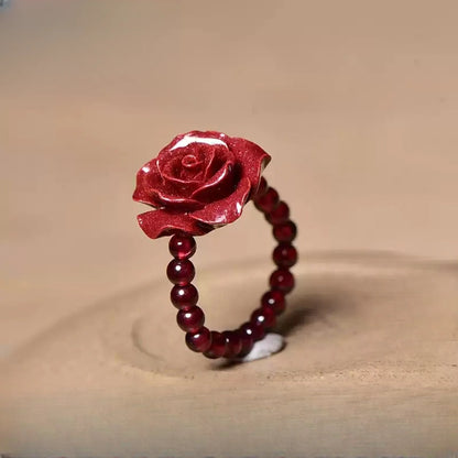 Eastculture Many ruby roses Ring - Attract Fortune