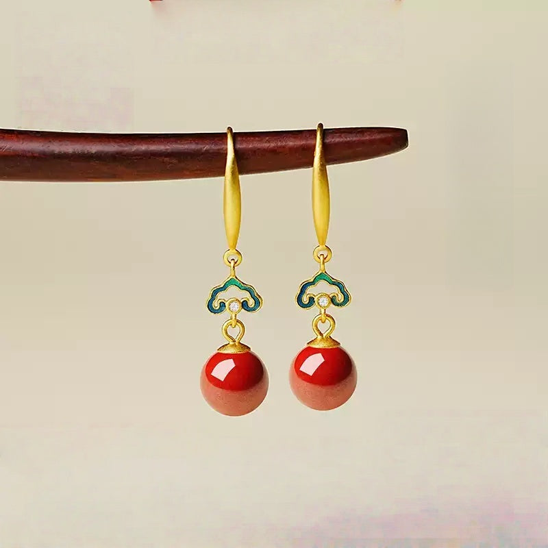 Eastculture Golden green clouds Earrings - Amplify Your Luck