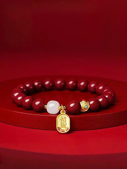 Eastculture Money and cinnabar Bracelet - Remove Bad Luck
