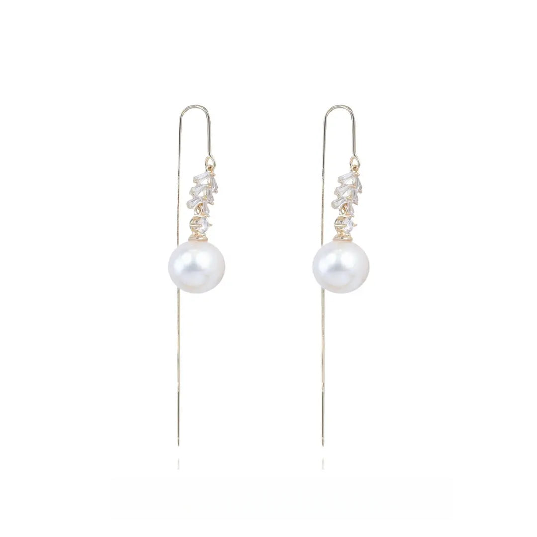 Eastculture Long pendant pearl earrings