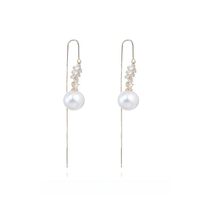 Eastculture Long pendant pearl earrings