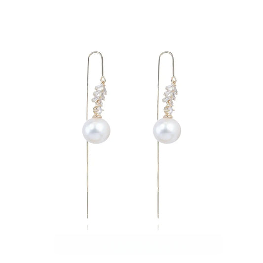 Eastculture Long pendant pearl earrings