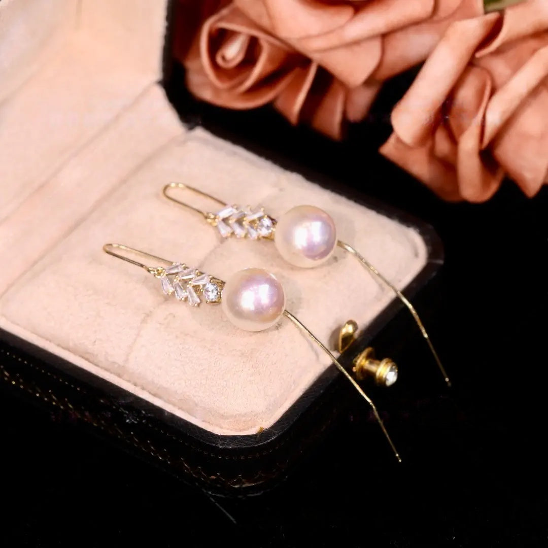 Eastculture Long pendant pearl earrings