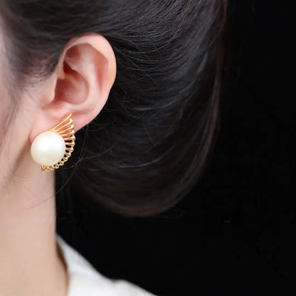 Eastculture  Crown Pearl earrings