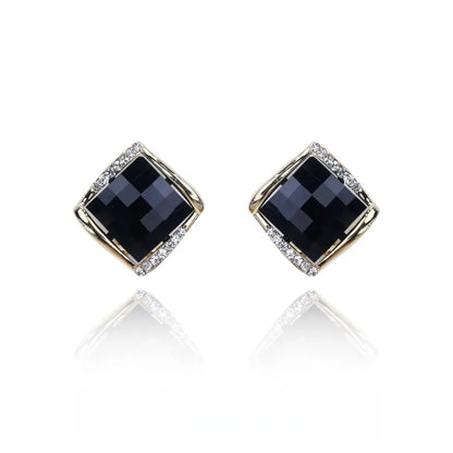 Eastculture  Obsidian gemstone earrings