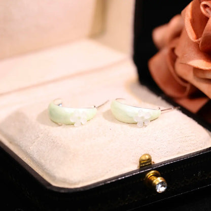Eastculture  Curved Jade earrings